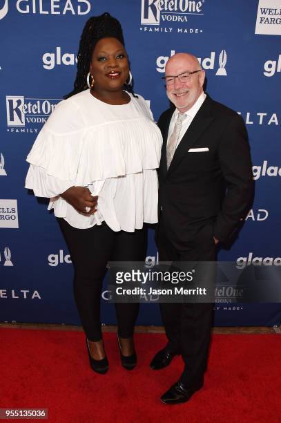 Tori Cooper and Patrick McGovern attend the 29th Annual GLAAD Media Awards at The Hilton Midtown on May 5, 2018 in New York City.