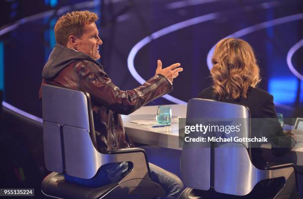 Dieter Bohlen and Ella Endlich during the finals of the tv competition 'Deutschland sucht den Superstar' at Coloneum on May 5, 2018 in Cologne,...