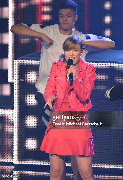 Marie Wegener during the finals of the tv competition 'Deutschland sucht den Superstar' at Coloneum on May 5, 2018 in Cologne, Germany.