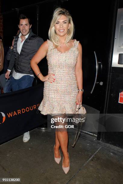 Frankie Essex leaving 100 Wardour St in Soho on May 5, 2018 in London, England.