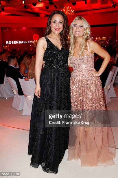 Nina Moghaddam and Jennifer Knaeble during the Rosenball charity event at Hotel Intercontinental on May 5, 2018 in Berlin, Germany.