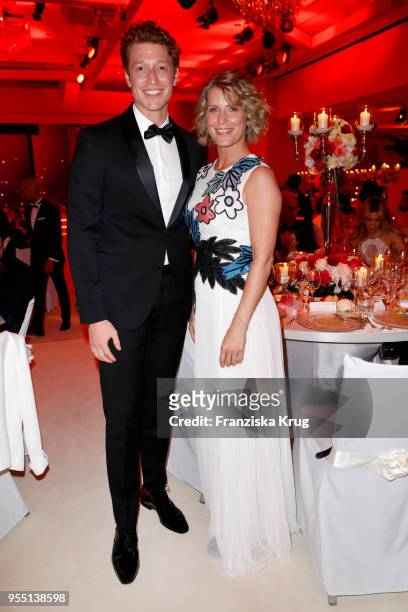 Daniel Donskoy and Valerie Niehaus during the Rosenball charity event at Hotel Intercontinental on May 5, 2018 in Berlin, Germany.