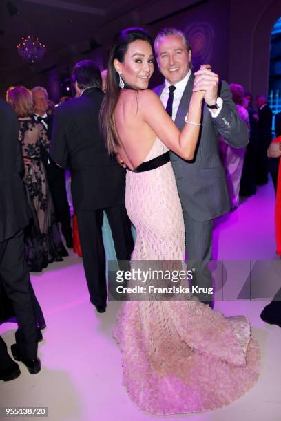 Verona Pooth and Franjo Pooth during the Rosenball charity event at Hotel Intercontinental on May 5, 2018 in Berlin, Germany.