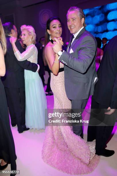 Verona Pooth and Franjo Pooth during the Rosenball charity event at Hotel Intercontinental on May 5, 2018 in Berlin, Germany.