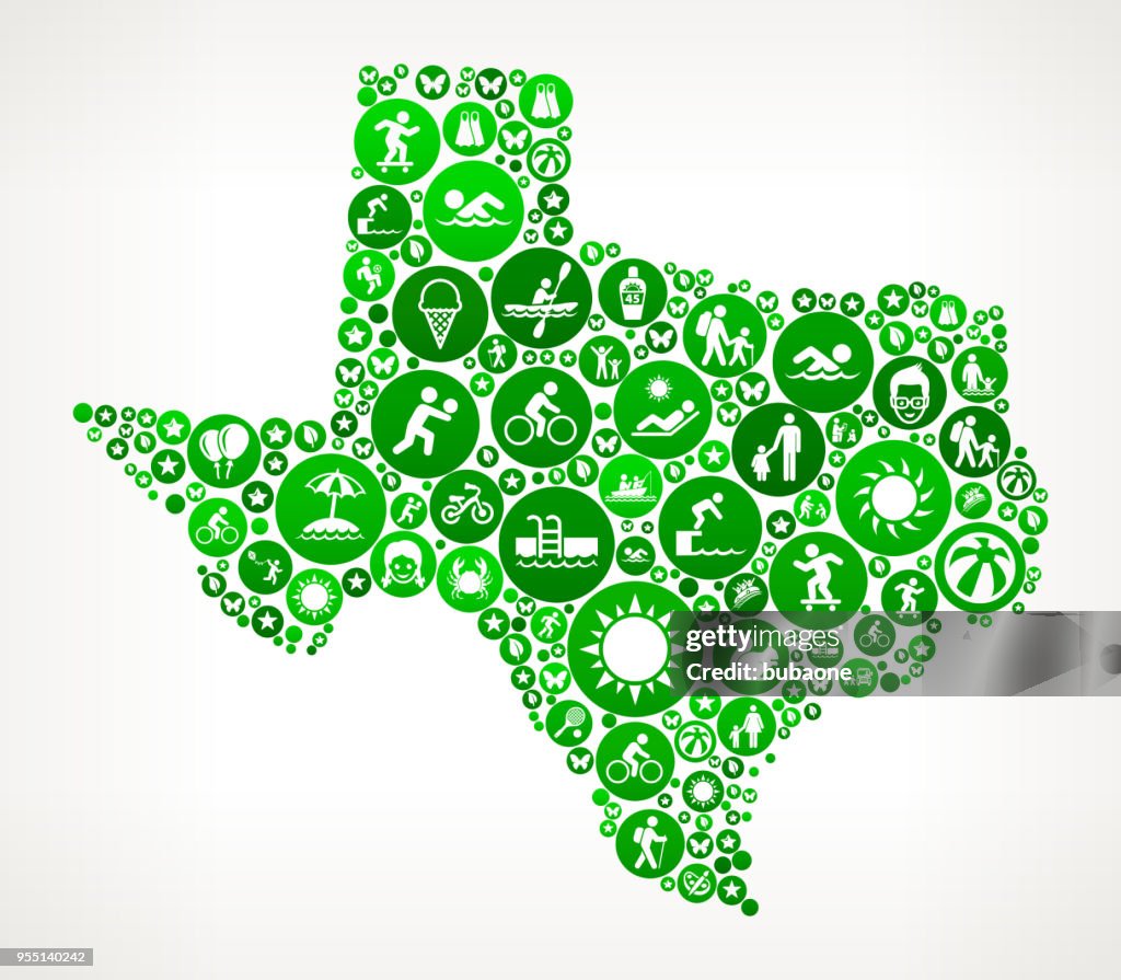 Texas Summer Camp Fun Icon Pattern