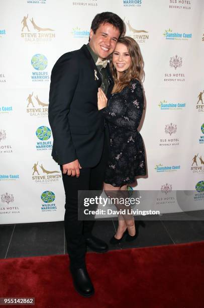 Wakeboarder Chandler Powell and conservationist/TV personality Bindi Irwin attend the Steve Irwin Gala Dinner 2018 at SLS Hotel on May 5, 2018 in...