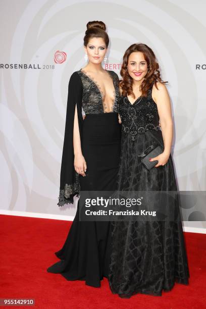 Vanessa Fuchs and Nina Moghaddam attend the Rosenball charity event at Hotel Intercontinental on May 5, 2018 in Berlin, Germany.