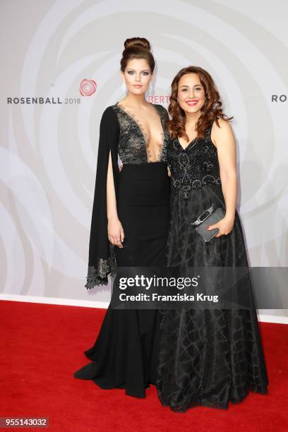 Vanessa Fuchs and Nina Moghaddam attend the Rosenball charity event at Hotel Intercontinental on May 5, 2018 in Berlin, Germany.