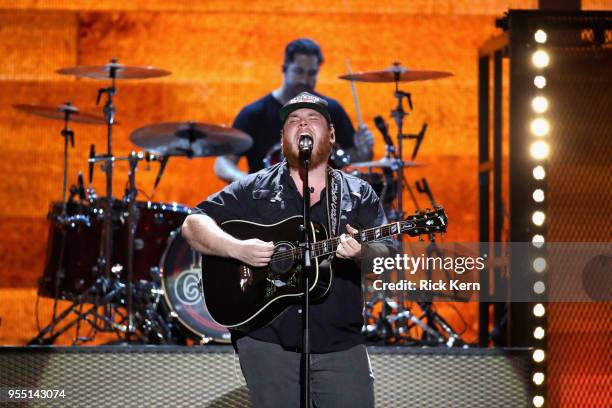 Luke Combs performs onstage during the 2018 iHeartCountry Festival By AT&T at The Frank Erwin Center on May 5, 2018 in Austin, Texas.