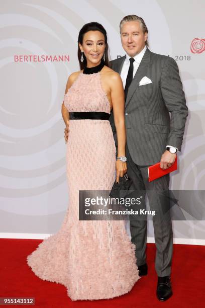 Verona Pooth and Franjo Pooth attend the Rosenball charity event at Hotel Intercontinental on May 5, 2018 in Berlin, Germany.