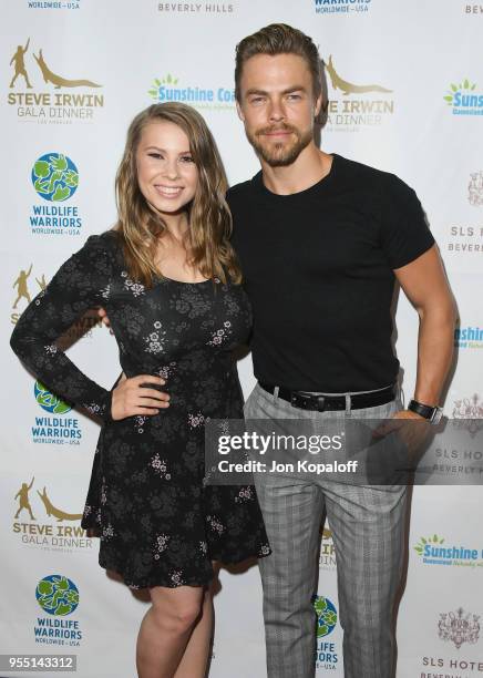 Bindi Irwin and Derek Hough attend the Steve Irwin Gala Dinner 2018 at SLS Hotel on May 5, 2018 in Beverly Hills, California.