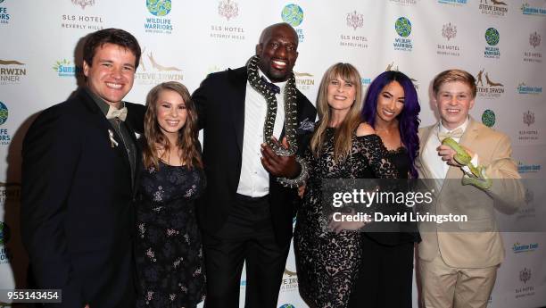 Wakeboarder Chandler Powell, conservationist/TV personality Bindi Irwin, pro wrestler Titus O'Neil, conservationist/TV personality Terri Irwin, pro...