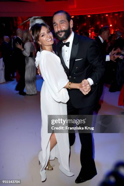 Nazan Eckes and Massimo Sinato during the Rosenball charity event at Hotel Intercontinental on May 5, 2018 in Berlin, Germany.