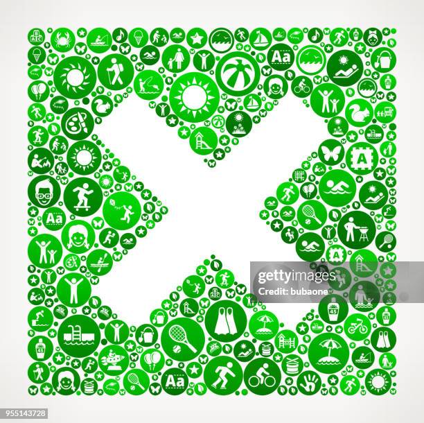 x marks summer camp fun icon pattern - cancel button stock illustrations