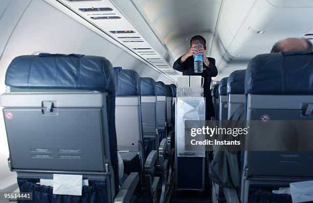 flight attendant - flight attendant cart stock pictures, royalty-free photos & images