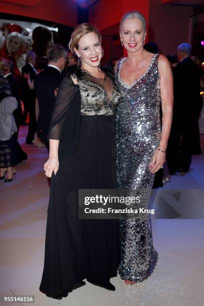 Isabel Edvardsson and Petra van Bremen during the Rosenball charity event at Hotel Intercontinental on May 5, 2018 in Berlin, Germany.