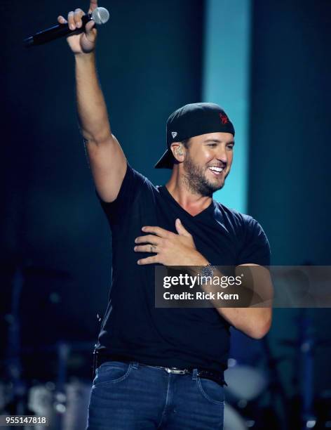 Luke Bryan performs onstage during the 2018 iHeartCountry Festival By AT&T at The Frank Erwin Center on May 5, 2018 in Austin, Texas.