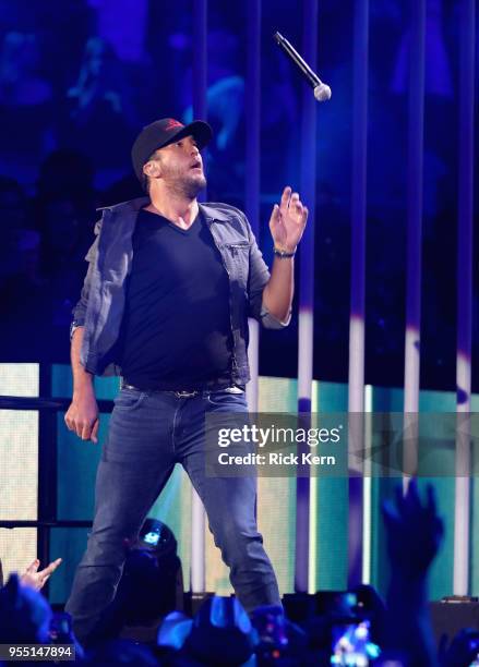 Luke Bryan performs onstage during the 2018 iHeartCountry Festival By AT&T at The Frank Erwin Center on May 5, 2018 in Austin, Texas.