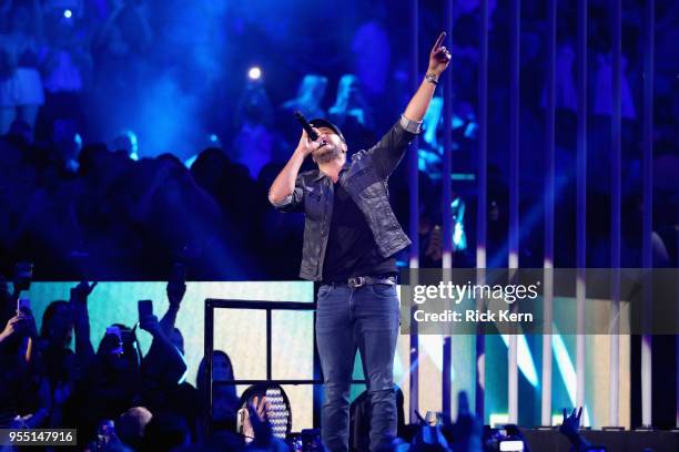 Luke Bryan performs onstage during the 2018 iHeartCountry Festival By AT&T at The Frank Erwin Center on May 5, 2018 in Austin, Texas.