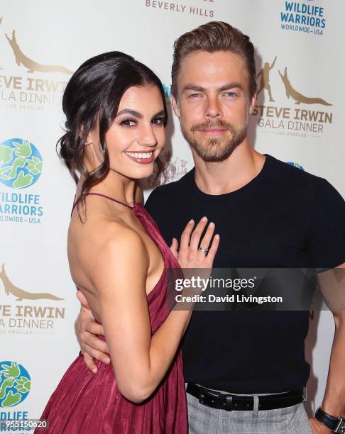 Dancer Hayley Erbert and dancer/TV personality Derek Hough attend the Steve Irwin Gala Dinner 2018 at SLS Hotel on May 5, 2018 in Beverly Hills,...