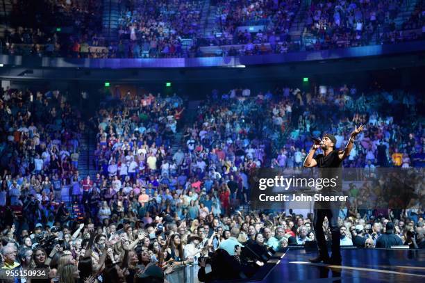 Luke Bryan performs onstage during the 2018 iHeartCountry Festival By AT&T at The Frank Erwin Center on May 5, 2018 in Austin, Texas.