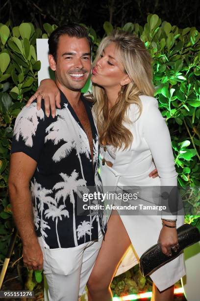 Ryan Bedford and Charissa Thompson are seen at the PARAISO Fashion Fair launch party at W South Beach on May 6, 2018 in Miami, Florida.