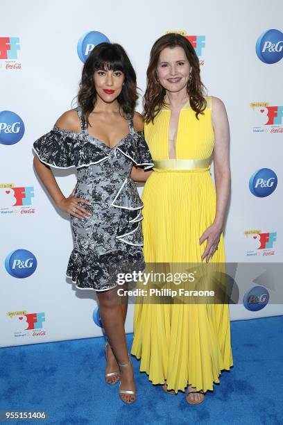 Stephanie Beatriz and Geena Davis attend the 4th Annual Bentonville Film Festival Awards on May 5, 2018 in Bentonville, Arkansas.