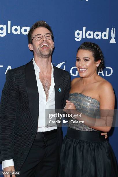 Brad Goreski and Lea Michele attend the 29th Annual GLAAD Media Awards at the New York Hilton Midtown on May 5, 2018 in New York, New York.