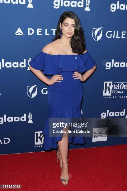 Auli'i Cravalho attends the 29th Annual GLAAD Media Awards at the New York Hilton Midtown on May 5, 2018 in New York, New York.