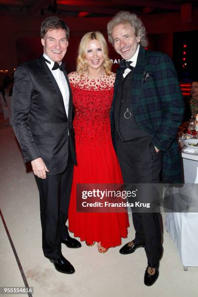 Carsten Maschmeyer, Veronica Ferres and Thomas Gottschalk during the Rosenball charity event at Hotel Intercontinental on May 5, 2018 in Berlin,...