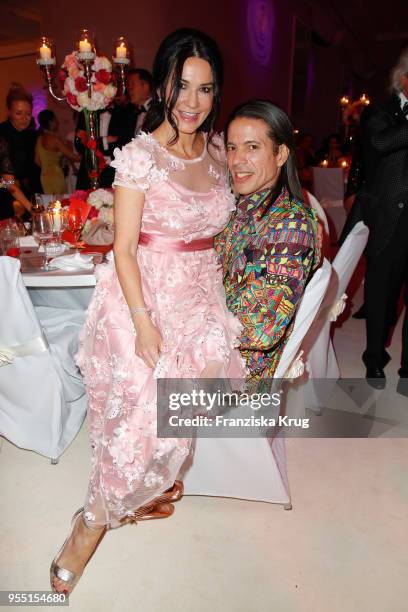 Mariella Ahrens and Jorge Gonzalez during the Rosenball charity event at Hotel Intercontinental on May 5, 2018 in Berlin, Germany.