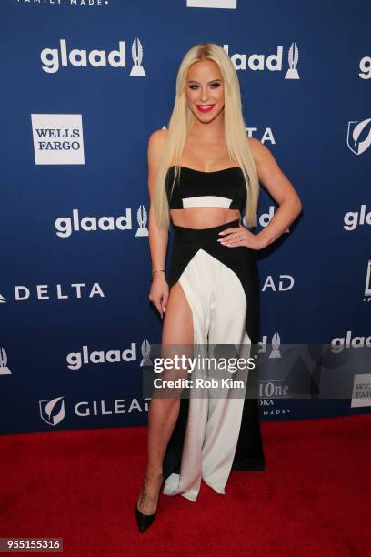 Gigi Gorgeous attends the 29th Annual GLAAD Media Awards at Mercury Ballroom at the New York Hilton on May 5, 2018 in New York City.