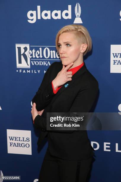 Hannah Hart attends the 29th Annual GLAAD Media Awards at Mercury Ballroom at the New York Hilton on May 5, 2018 in New York City.