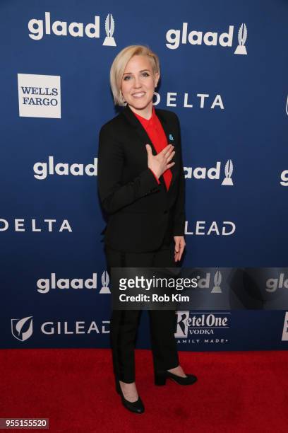 Hannah Hart attends the 29th Annual GLAAD Media Awards at Mercury Ballroom at the New York Hilton on May 5, 2018 in New York City.
