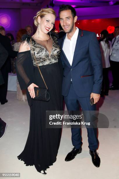 Isabel Edvardsson and Marcel Remus during the Rosenball charity event at Hotel Intercontinental on May 5, 2018 in Berlin, Germany.