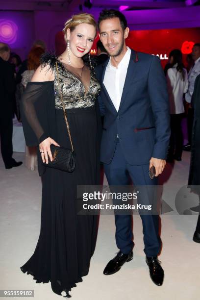 Isabel Edvardsson and Marcel Remus during the Rosenball charity event at Hotel Intercontinental on May 5, 2018 in Berlin, Germany.
