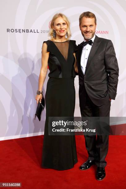 Daniel Bahr and Judy Witten during the Rosenball charity event at Hotel Intercontinental on May 5, 2018 in Berlin, Germany.