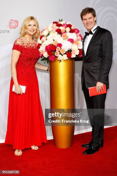 Veronica Ferres and Carsten Maschmeyer attend the Rosenball charity event at Hotel Intercontinental on May 5, 2018 in Berlin, Germany.