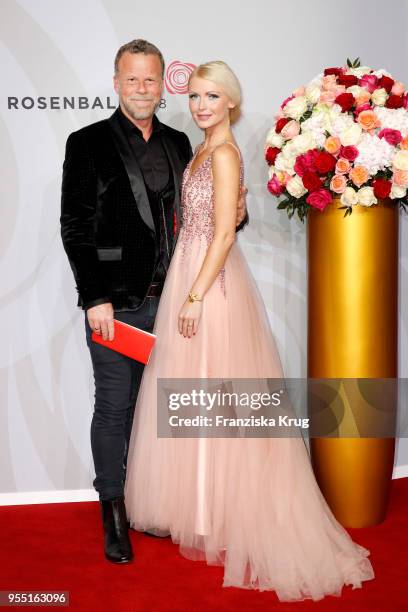 Jenke von Wilmsdorff and Mia Bergmann during the Rosenball charity event at Hotel Intercontinental on May 5, 2018 in Berlin, Germany.