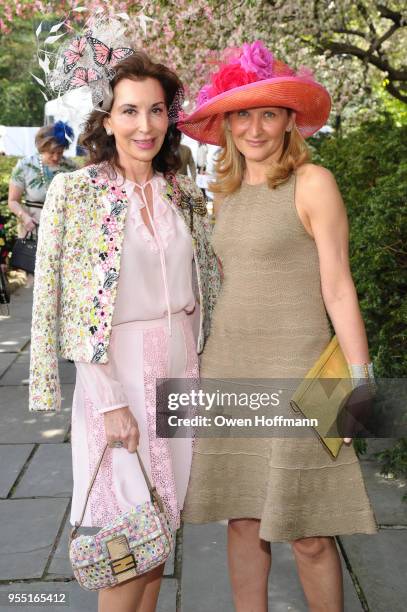 Fe Fendi and Enrica Arengi attend 36th Annual Frederick Law Olmsted Awards Luncheon - Central Park Conservancy at The Conservatory Garden in Central...