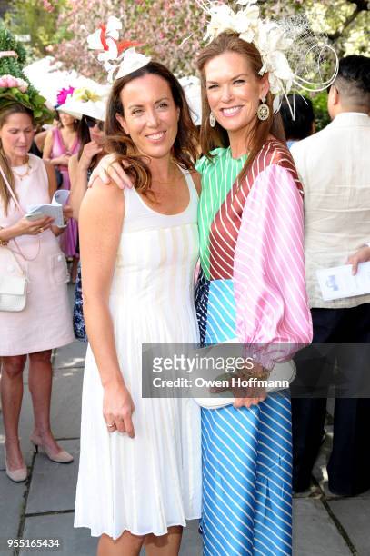 Karen Emery and Jennifer Oken attend 36th Annual Frederick Law Olmsted Awards Luncheon - Central Park Conservancy at The Conservatory Garden in...