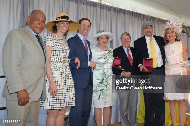 Mitchell Silver, Betsy Smith, Thomas Kempner, Judy Carson, Russell Carson, Doug Blonsky and Suzie Aijala attend 36th Annual Frederick Law Olmsted...