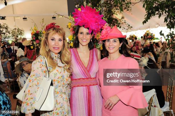 Sandy Ganer, Claudia Cesare and Kelly Coffey attend 36th Annual Frederick Law Olmsted Awards Luncheon - Central Park Conservancy at The Conservatory...