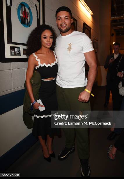 Sarah-Jane Crawford and Joe Joyce backstage following the David Haye v Tony Bellew Fight at The O2 Arena on May 5, 2018 in London, England.