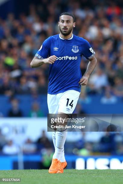 Cenk Tosun of Everton during the Premier League match between Everton and Southampton at Goodison Park on May 5, 2018 in Liverpool, England.