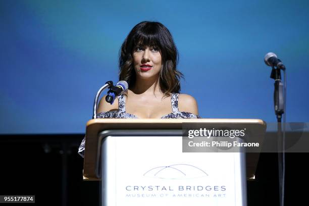 Stephanie Beatriz speaks onstage at the 4th Annual Bentonville Film Festival Awards on May 5, 2018 in Bentonville, Arkansas.