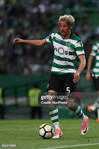 Sporting's defender Fabio Coentrao from Portugal in action during the Primeira Liga football match Sporting CP vs SL Benfica at the Alvadade stadium...