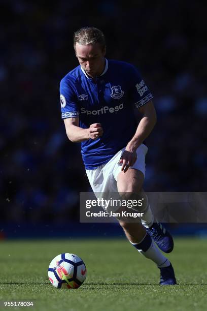 Tom Davies of Everton during the Premier League match between Everton and Southampton at Goodison Park on May 5, 2018 in Liverpool, England.