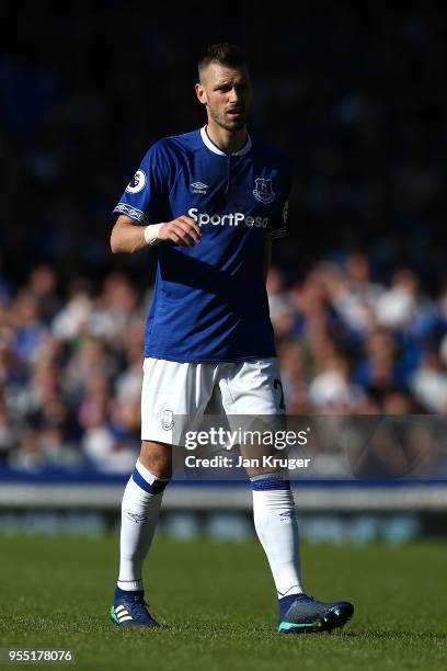 Morgan Schneiderlin of Everton during the Premier League match between Everton and Southampton at Goodison Park on May 5, 2018 in Liverpool, England.