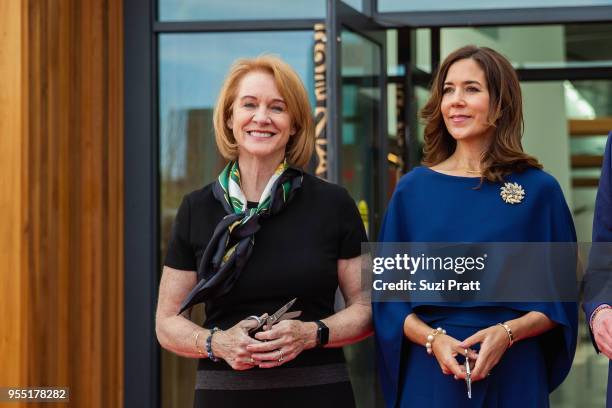 Mayor of Seattle Jenny Durkan and Her Royal Highness the Crown Princess Mary of Denmark pose for a photo at the Nordic Museum on May 5, 2018 in...